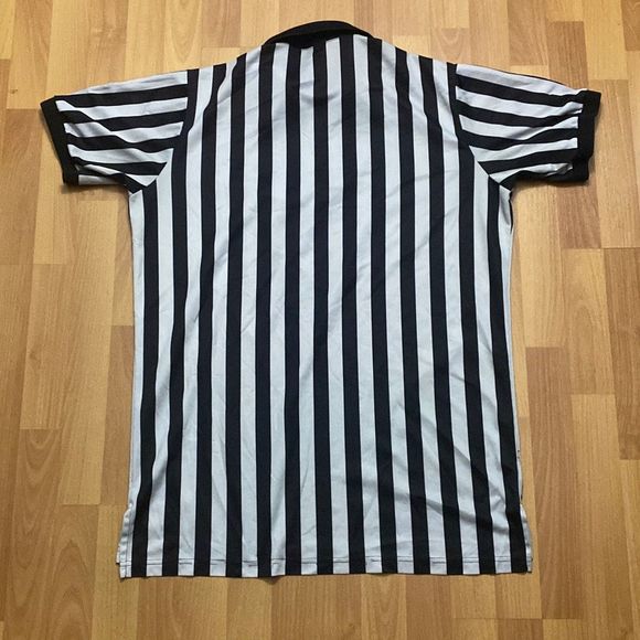 Vintage FHSAA SMITTY Football Officials Referee Shirt 2" Stripe Men XL - Picture 7 of 8